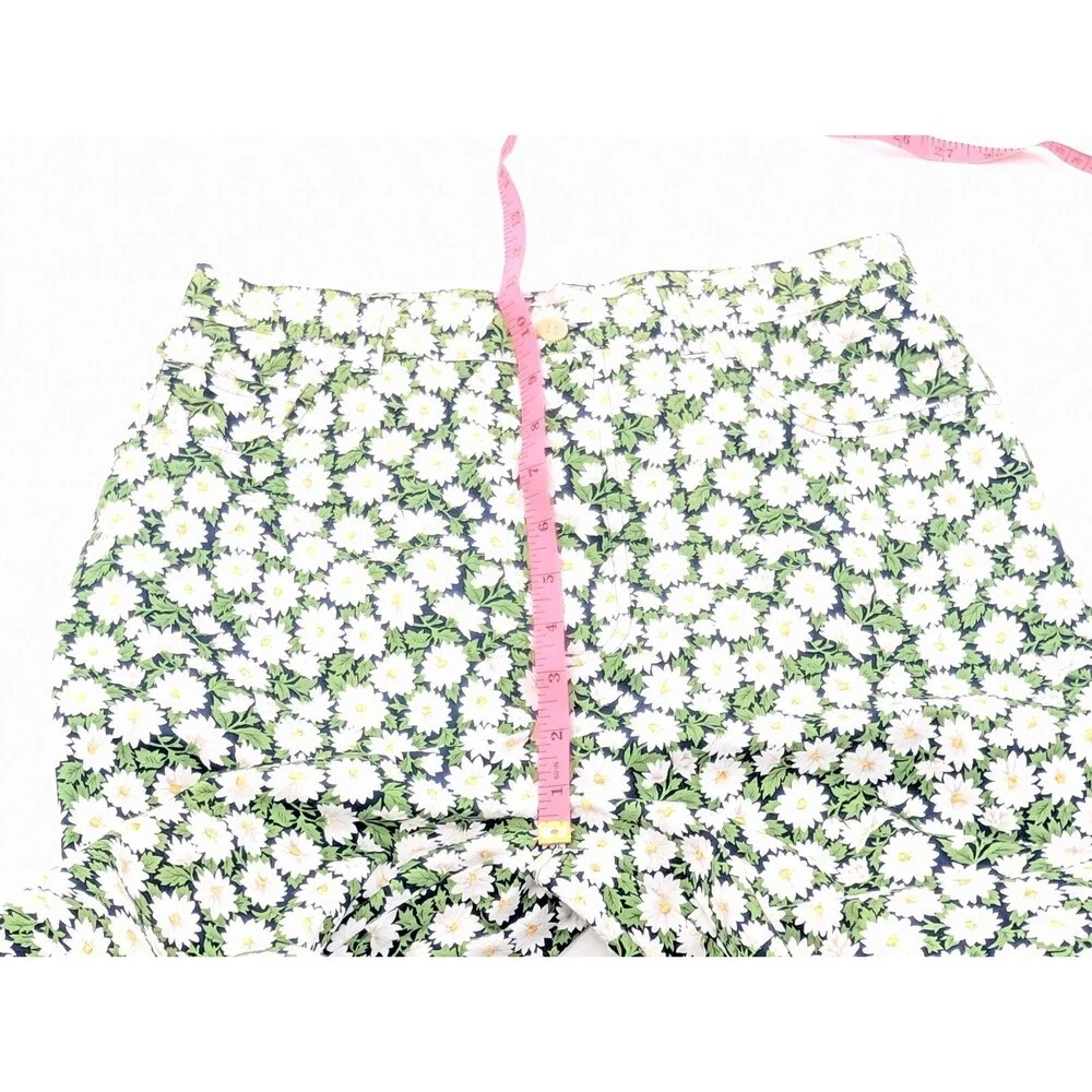 Jones New York Sport Daisy Floral High Rise Straight Ankle Pants Size 10 Petite